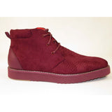 Mens Tayno Modern Chukka Boot Micro Suede Soft Comfortable Cushion Troupe Wine - J.Valintin Men's Wear Legend - 99532