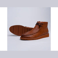 Men's TAYNO Wallabee Chukka Boots Mojave Smooth Leather Light Weight Cognac - J.Valintin Men's Wear Legend - 99512