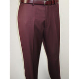 Mens Three Piece Suit Vested VITALI Soft Fabric With Sheen M3090 Burgundy 3Piece - J.Valintin Men's Wear Legend - 93633