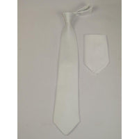 Men's Tie and Hankie Set by J.Valintin Collection #Pro3 Solid White - J.Valintin Men's Wear Legend - pro3 - white