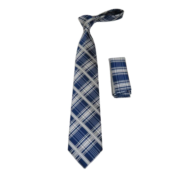 Men's Tie and Hankie Set Soft Microfiber Silky Vito Rofolo by J.Valintin VTR - 20 - J.Valintin Men's Wear Legend - VTR - 20