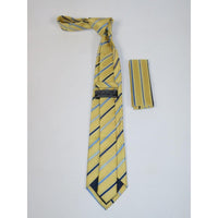 Men's Tie and Hankie Set Soft Microfiber Silky Vito Rofolo by J.Valintin VTR - 39 - J.Valintin Men's Wear Legend - VTR - 39