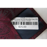 Men's Tie and Hankie Set Soft Microfiber Silky Vito Rofolo by J.Valintin VTR - 58 - J.Valintin Men's Wear Legend - VTR - 58