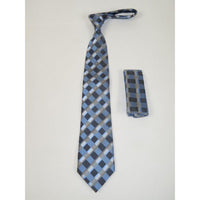 Men's Tie and Hankie Set Soft Microfiber Silky Vito Rofolo by J.Valintin VTR - 8 - J.Valintin Men's Wear Legend - VTR - 8