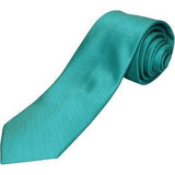 Mens Tie ZENIO By Stacy Adams Slim Narrow Twill Woven Soft Silky Z14 Teal - J.Valintin Men's Wear Legend - 24767