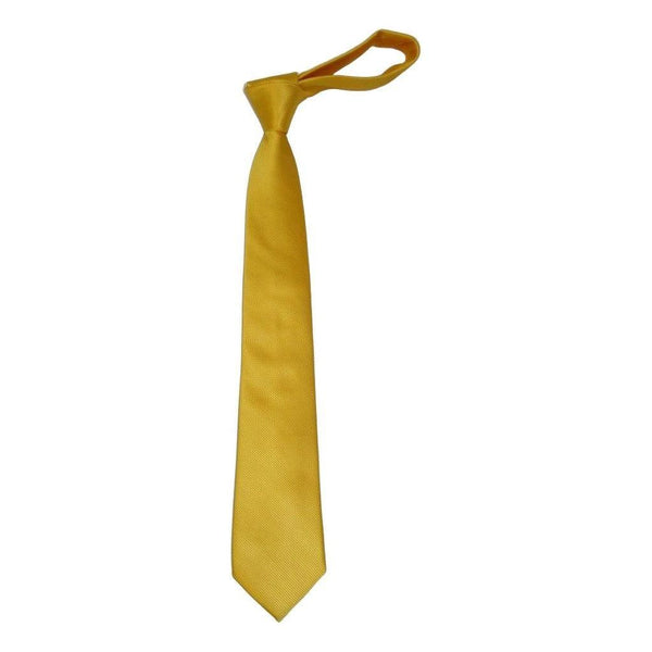 Mens Tie ZENIO By Stacy Adams Slim Narrow Twill Woven Soft Silky Z16 Gold - J.Valintin Men's Wear Legend - 24770