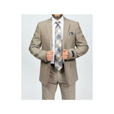 Mens TOMMY HILFIGER Suit Wool Blend 2 Button Side Vent Shark Texture 0106 Tan - J.Valintin Men's Wear Legend - 18253