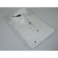 Men's Tuxedo Formal Cotton Shirt Wingtip Steven Land TX702 White French Cuffs - J.Valintin Men's Wear Legend - 26904