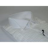 Men's Tuxedo Formal Cotton Shirt Wingtip Steven Land TX702 White French Cuffs - J.Valintin Men's Wear Legend - 26904