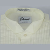 Men's Tuxedo shirt By CLASSIX Wing Tip Formal Pleated Front After Six M00 Ivory - J.Valintin Men's Wear Legend - 20861