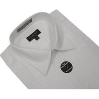 Men's Tuxedo shirt Milani Lay - down Collar Formal Pleated Front Wedding White - J.Valintin Men's Wear Legend - 3748