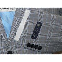 Men's US Polo Sport coat 8911j Black white Hounds - tooth with blue Plaid 42 Long - J.Valintin Men's Wear Legend - 20478