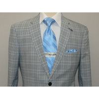 Men's US Polo Sport coat 8911j Black white Hounds - tooth with blue Plaid 42 Long - J.Valintin Men's Wear Legend - 20478