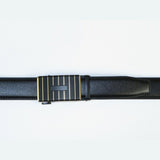 Mens VALENTINI Leather Belt Automatic Adjustable Removable Buckle RT022 Black - J.Valintin Men's Wear Legend - 92676