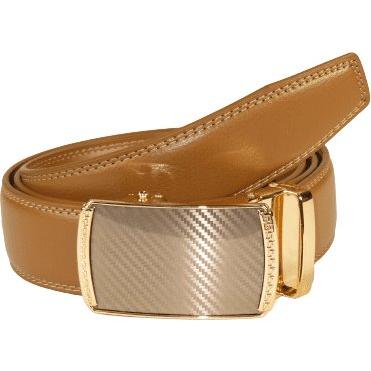 Mens VALENTINI Leather Belt Automatic Adjustable Removable Buckle RT035 Tan - J.Valintin Men's Wear Legend - 92195