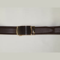 Mens VALENTINI Leather Belt Automatic Adjustable Removable Buckle RT036 Brown - J.Valintin Men's Wear Legend - 92196