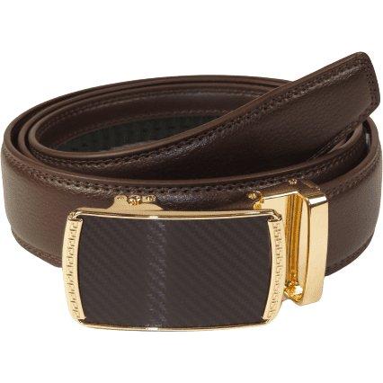 Mens VALENTINI Leather Belt Automatic Adjustable Removable Buckle RT036 Brown - J.Valintin Men's Wear Legend - 92196