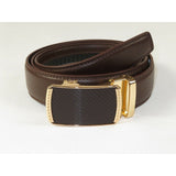 Mens VALENTINI Leather Belt Automatic Adjustable Removable Buckle RT036 Brown - J.Valintin Men's Wear Legend - 92196