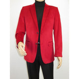 Men's Velvet Sports Coat Grammy Amy Award BASSIRI , LEONARDI J1042 Christmas Red - J.Valintin Men's Wear Legend - 92647