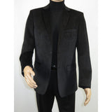 Men's Velvet Sports Coat Grammy Amy Award By BASSIRI , LEONARDI J1042 Black - J.Valintin Men's Wear Legend - 92617