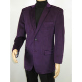 Men's Velvet Sports Coat Grammy Amy Award By BASSIRI , LEONARDI Style J1042 Plum - J.Valintin Men's Wear Legend - 92635