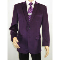 Men's Velvet Sports Coat Grammy Amy Award By BASSIRI , LEONARDI Style J1042 Plum - J.Valintin Men's Wear Legend - 92635