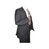 Mens Wool Cashmere Black Stripe Business Suit Giorgio Cosani Two Button 910 - J.Valintin Men's Wear Legend - 18418