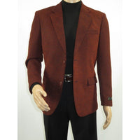 Men's Zacchi Sport Coat Patch Elbow Chenille Velveteen Bryan Cognac Rust - J.Valintin Men's Wear Legend - Bryan - Cognac - M