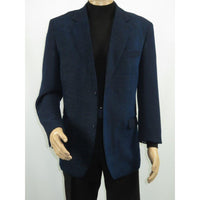 Men's Zacchi Sport Coat Patch Elbow Chenille Velveteen Bryan Navy - J.Valintin Men's Wear Legend - Bryan - Navy - M