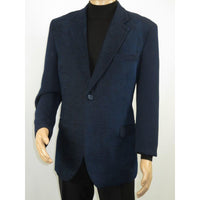 Men's Zacchi Sport Coat Patch Elbow Chenille Velveteen Bryan Navy - J.Valintin Men's Wear Legend - Bryan - Navy - M