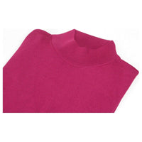 Merinos Wool Sweater PRINCELY Made in Turkey Soft Knits Mock 1011 - 00 Fuchsia - J.Valintin Men's Wear Legend - 1011 - 00 - Fuchsia - M