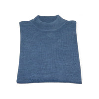 Mock Neck Merinos Wool Sweater PRINCELY Turkey Soft Knits 1011 - 00 Denim Blue - J.Valintin Men's Wear Legend - 1011 - 00 - Denim - M