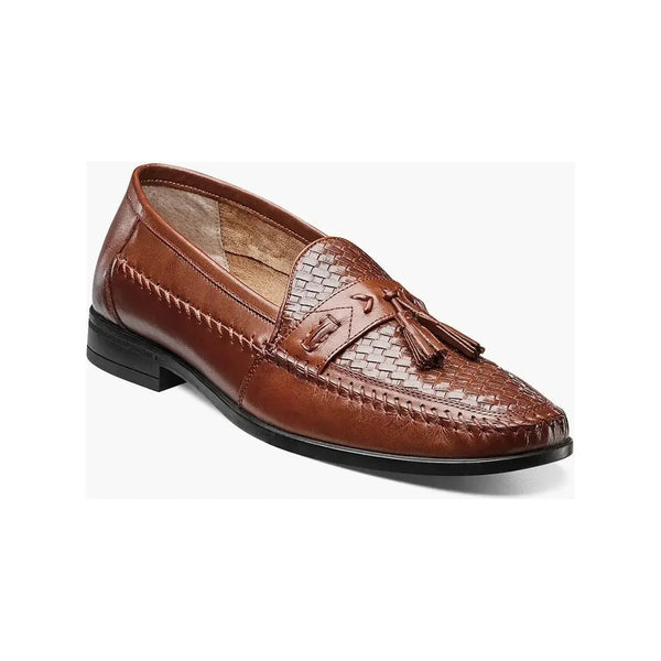 Nunn Bush Strafford Woven Tassel Loafer shoes Leather Cognac 84484 - 221 - J.Valintin Men's Wear Legend - 84484 - 221 - 7.5 M