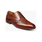 Stacy Adams Asher Wingtip Lace Up Men's Shoes Leather Cognac 25653 - 221 - J.Valintin Men's Wear Legend - 25653 - 221 - 7