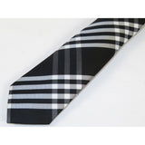 Men's Tie/Hankie Soft Microfiber Silky Vito Rofolo by J.Valintin VTR-84 Black White